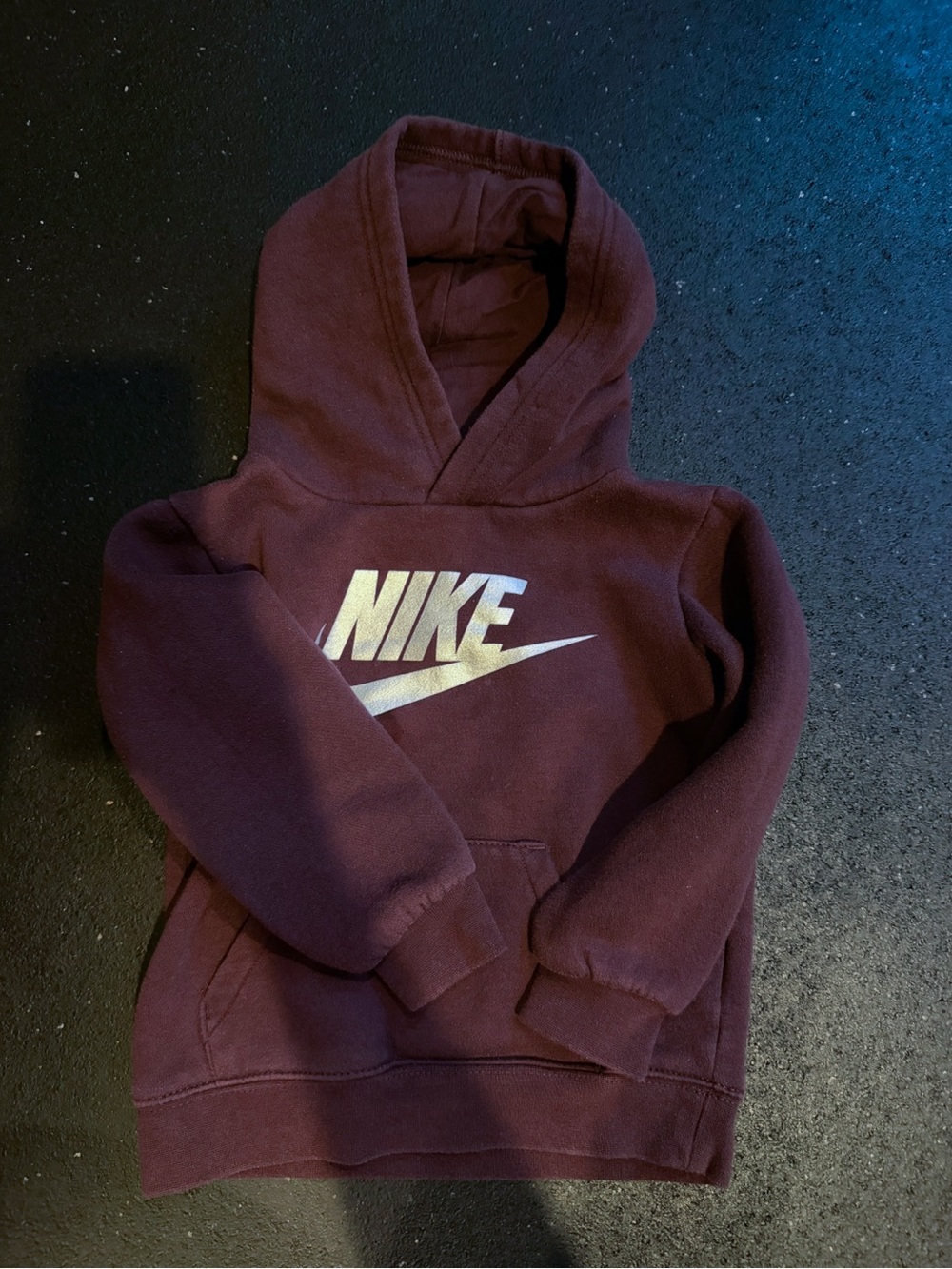 Nike Kids Hooded Sweatshirt - Maroon with Silver Swoosh